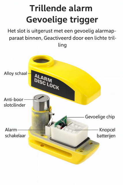 Motorfiets Alarm Schijfslot Beveiliging